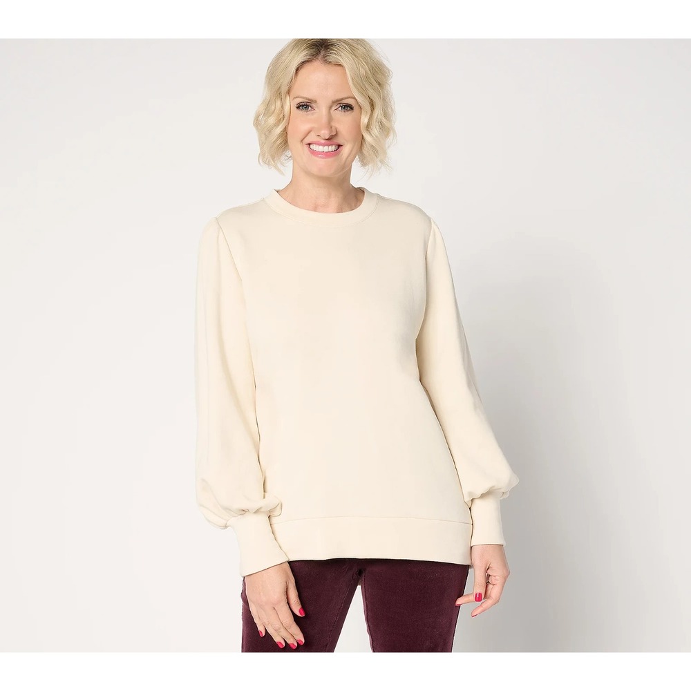 Belle by Kim‎ Gravel Size 3X Bishop Sleeve Sweater Seed Ivory Classic A624280